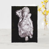 Carte de voeux universelle de Ganesh de danse (Fleur jaune)