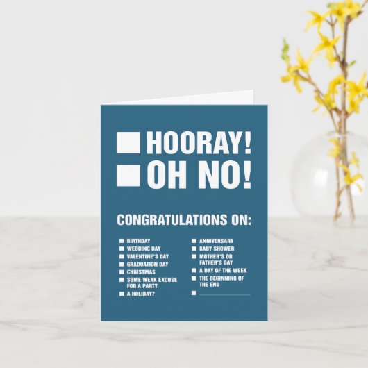 Carte de vœux universelle (Plus Zombies) (Fleur jaune)