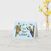 Carte de voeux Unsung Hero Lineman (Fleur jaune)