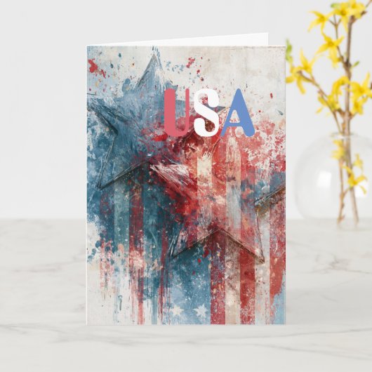 Carte de vœux USA (Fleur jaune)