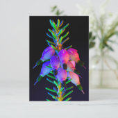Carte de voeux UV Fleurs ultra violettes (Debout devant)