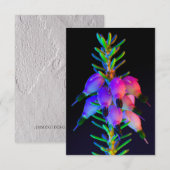 Carte de voeux UV Fleurs ultra violettes (Devant / Derrière)