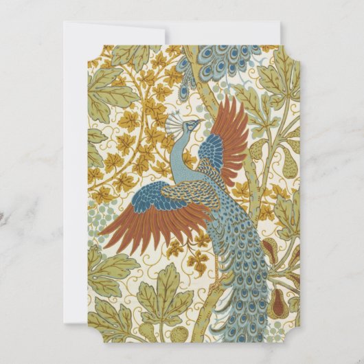 Carte de vœux V&A Blue Fig & Peacock (Devant)