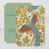 Carte de vœux V&A Blue Fig & Peacock (Devant / Derrière)