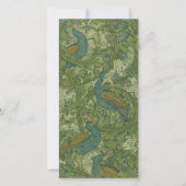Carte de vœux V&A Paons sarcelle (Devant)