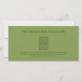 Carte de vœux V&A Paons sarcelle (Dos)
