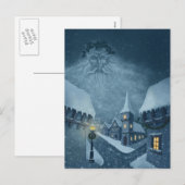 carte de vœux vacances homme hiver (Devant / Derrière)