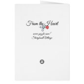 Carte de voeux Valentine (Dos)