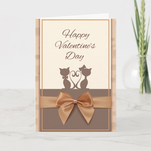 Carte de voeux Valentine Cats (Devant)