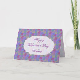 Carte de voeux Valentine Coeurs multicolores