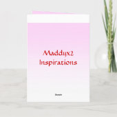 Carte de voeux Valentine & Ecriture Design (Dos)