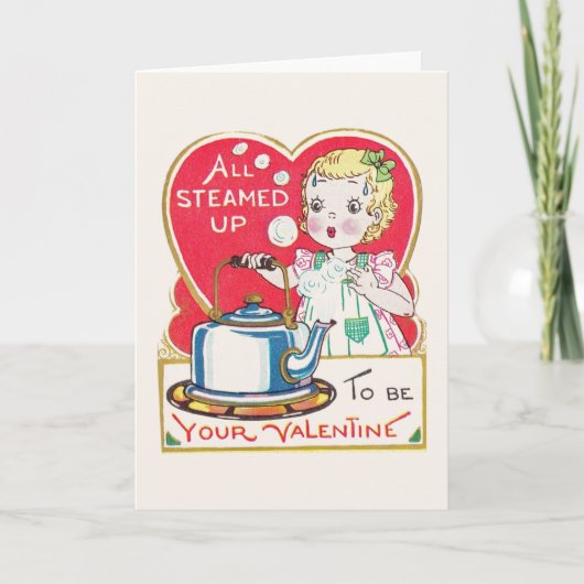 Carte de voeux Valentine Teapot vintage (Devant)