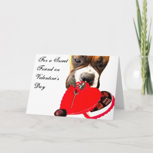 Carte de voeux Valentine's Day Boxer (Devant)