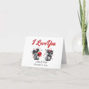 Carte de voeux Valentines Raccoon