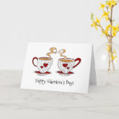 Carte de voeux Valentine's Teacup (Fleur jaune)