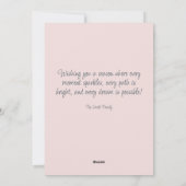 Carte de vœux Van rose plate pour les fêtes (Dos)