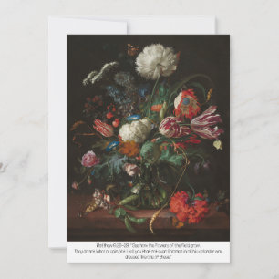Carte de voeux 'Vase of Flowers'   Matthieu 6:28-2