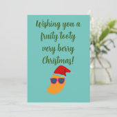 Carte de voeux Vegan Fruity Tooty Mango Xmas (Debout devant)