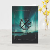 Carte de voeux Vegvisir Compass/Wayfinder Rune (Fleur jaune)