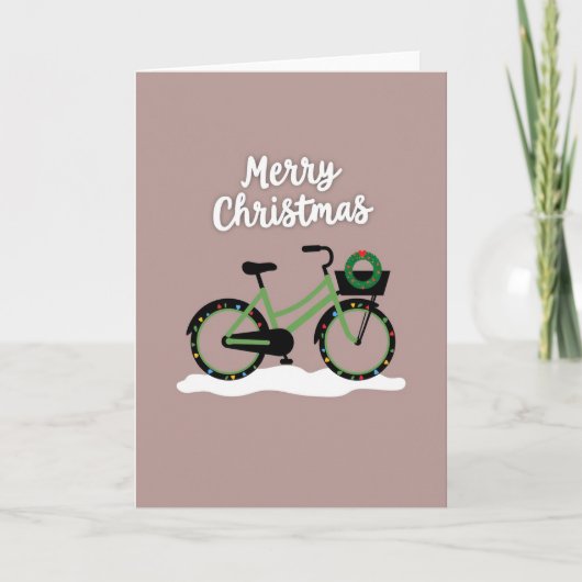 Carte de vœux vélo de Noël (Devant)
