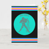 Carte de vœux Verseau (Fleur jaune)