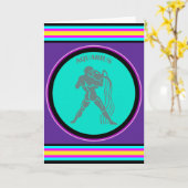 Carte de vœux Verseau (Fleur jaune)