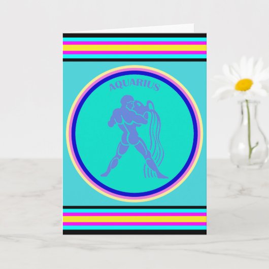 Carte de vœux Verseau (Petite plante)