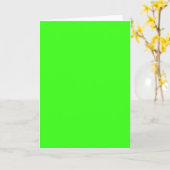 Carte de vœux vert néon (Fleur jaune)