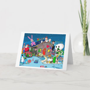 Carte de voeux verte "de désordre saisonnier" de