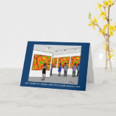 Carte de voeux verte de "objet exposé d'art" de (Fleur jaune)