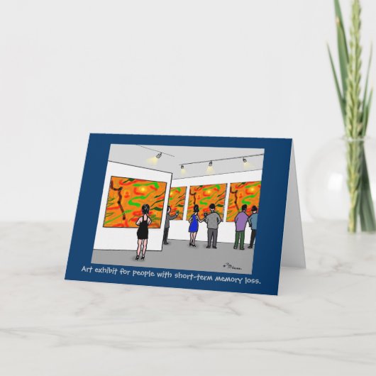 Carte de voeux verte de "objet exposé d'art" de (Devant)