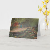 Carte de voeux verte de trésor (Fleur jaune)