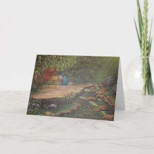 Carte de voeux verte de trésor