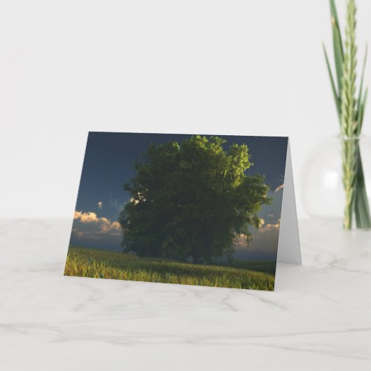 Carte de voeux verte et or (Devant)