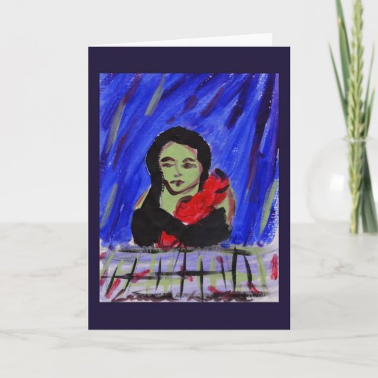Carte de voeux verte et rouge (Devant)