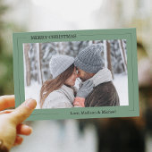 Carte de vœux verte Joyeux Noël