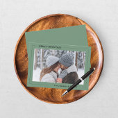 Carte de vœux verte Joyeux Noël