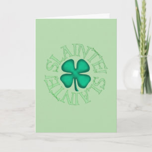 carte de vœux verte Slainte