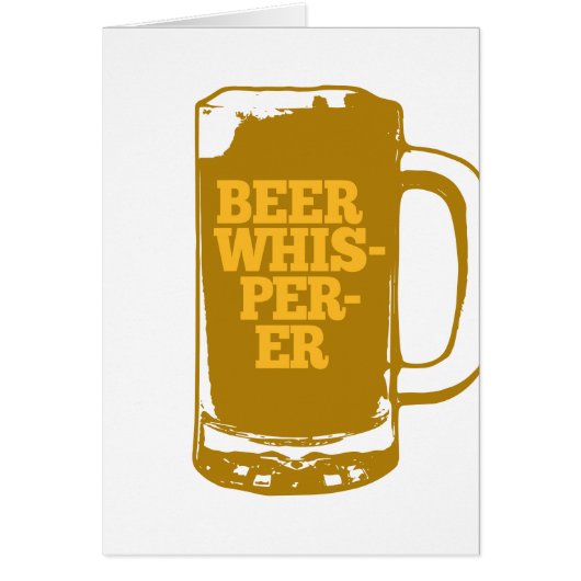 Carte de voeux Vertical Beer Whisperer Mug (Devant)