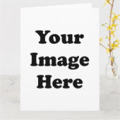 Carte de voeux Vertical Modèle Vierge personnalisé (Fleur jaune)