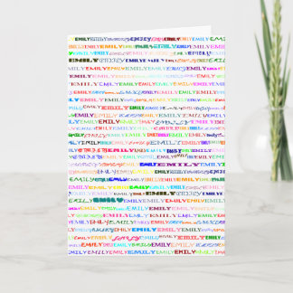 Carte de voeux verticale Emily Text Design II