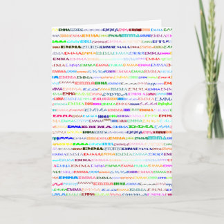 Carte de voeux verticale Emma Text Design II