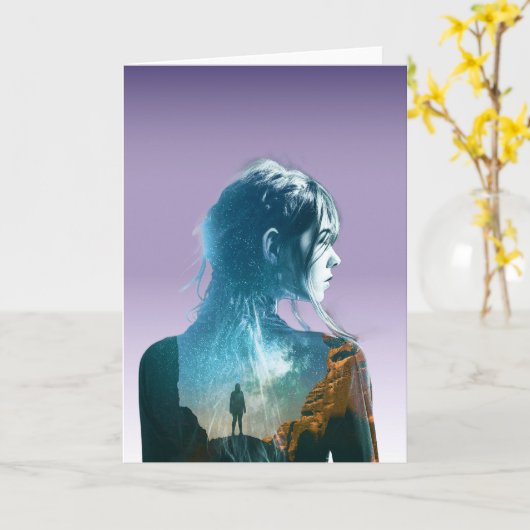 Carte de voeux verticale Photoleap (Fleur jaune)