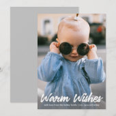 Carte de vœux verticale pour les fêtes avec vos ph (Devant / Derrière)