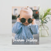 Carte de vœux verticale pour les fêtes avec vos ph (Debout devant)