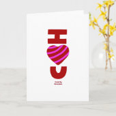 Carte de vœux verticale standard Je t'aime (Fleur jaune)