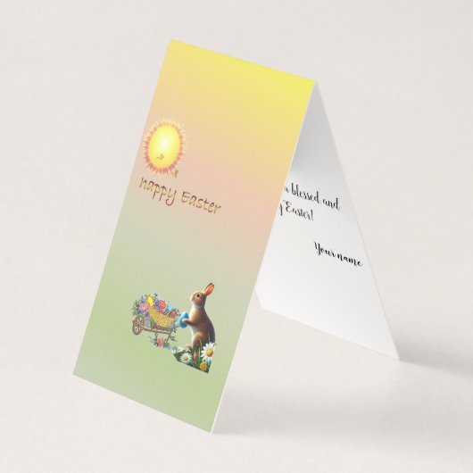 Carte de voeux verticale sur le thème de Pâques (Front)