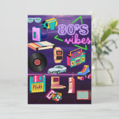 Carte de voeux Vibe des années 80 (Debout devant)