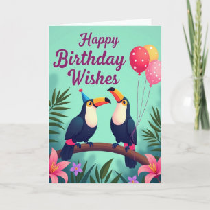 Carte de vœux Vibrants Oiseaux