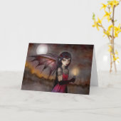 Carte de voeux Victoria Vampire (Fleur jaune)